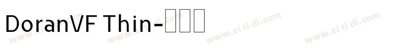 DoranVF Thin字体转换